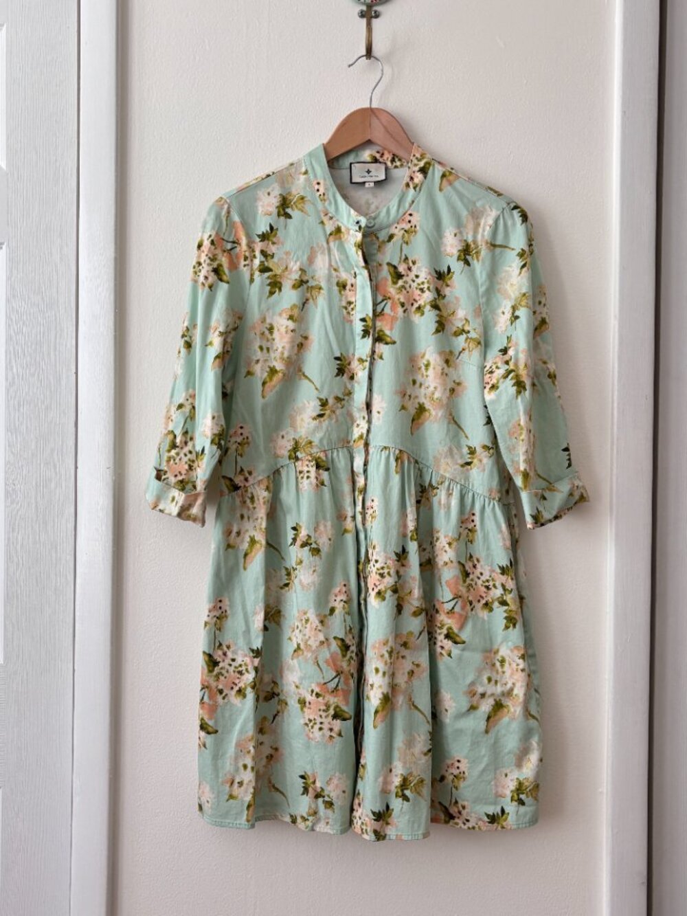 Tuckernuck Aqua Watercolor Royal Shirt Dress - Picture 6 of 10